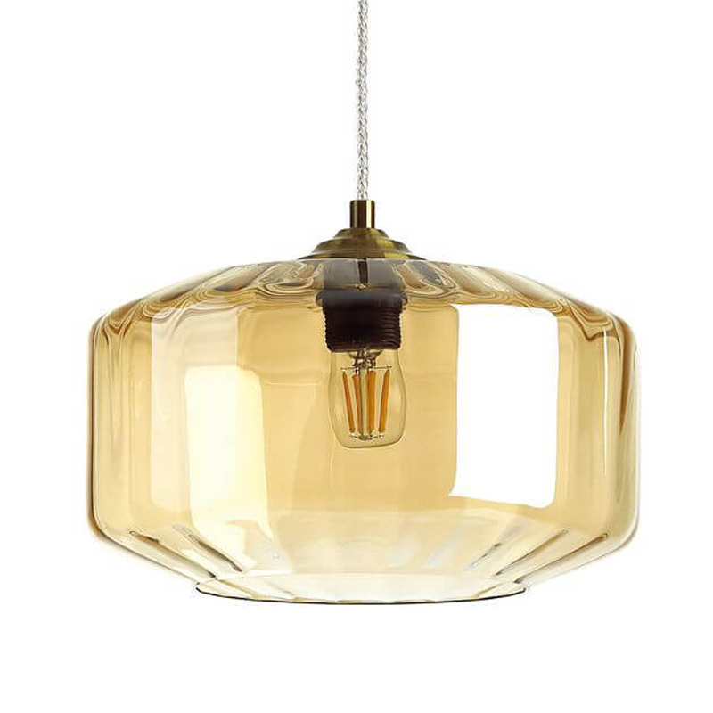 Подвесной светильник Multicolored Glass Amber Янтарный Бронза Подвесной светильник Multicolored Glass Amber Янтарный Бронза в Липецке | Loft Concept