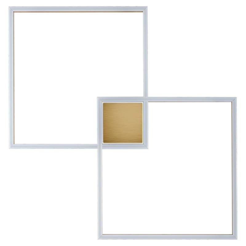 Потолочный светильник Squares Geometrical Shape Ceiling Light Золотой Белый Потолочный светильник Squares Geometrical Shape Ceiling Light Золотой Белый в Липецке | Loft Concept