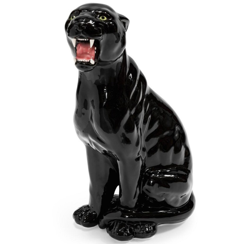 Статуэтка Abhika Leopard Dx Shiny Black Глянцевый черный Статуэтка Abhika Leopard Dx Shiny Black Глянцевый черный в Липецке | Loft Concept