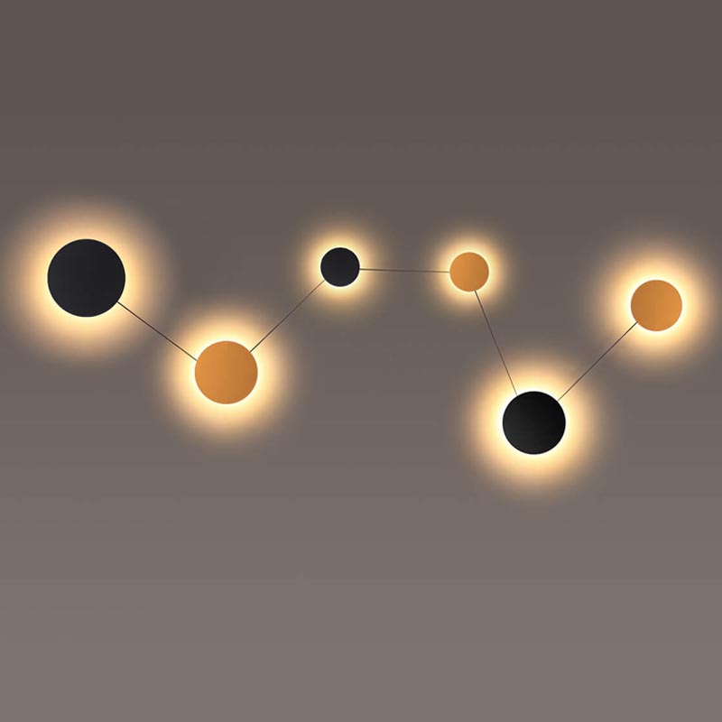 Бра Star System Sconce 6 Черный Золотой Бра Star System Sconce 6 Черный Золотой в Липецке | Loft Concept