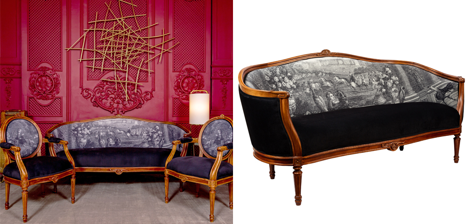 Диван Black and White Versailles Sofa Диван Black and White Versailles Sofa - Loft-Concept в Липецке