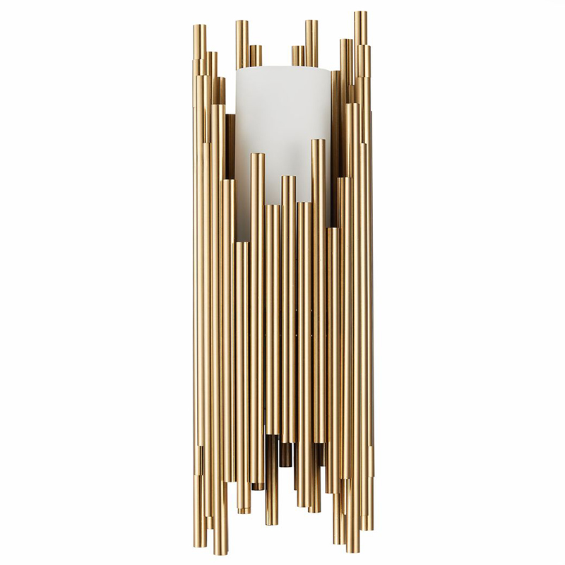 Бра Brubeck Brass Delightfull Wall Lamp Латунь Белое матовое стекло Бра Brubeck Brass Delightfull Wall Lamp Латунь Белое матовое стекло в Липецке | Loft Concept