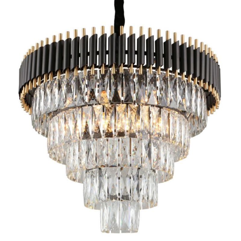Empire Black Chandelier Crystal D 66 Черный Прозрачное Стекло Золотой Empire Black Chandelier Crystal D 66 Черный Прозрачное Стекло Золотой в Липецке | Loft Concept