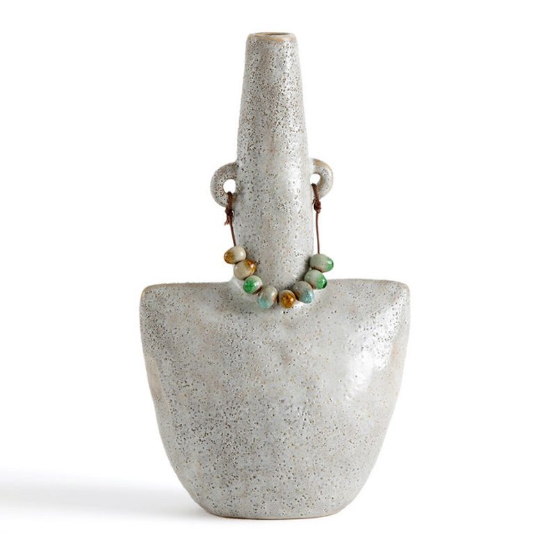 Ваза Ceramic Vase Beads On The Ears Бежевый Ваза Ceramic Vase Beads On The Ears Бежевый в Липецке | Loft Concept