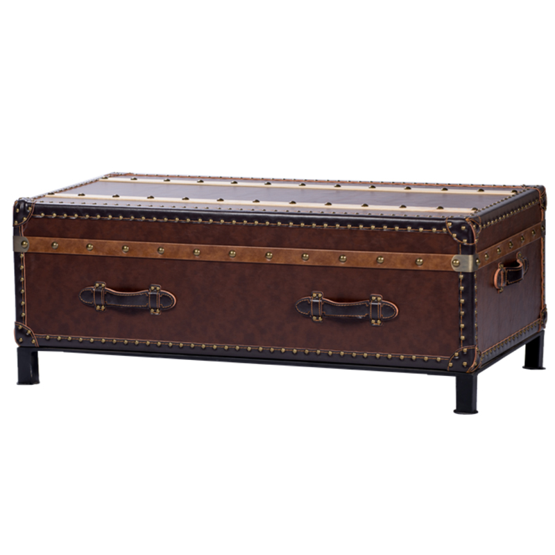 Кофейный Стол-Сундук Mayfair Steamer Trunk Коричневый винтаж Кофейный Стол-Сундук Mayfair Steamer Trunk Коричневый винтаж в Липецке | Loft Concept