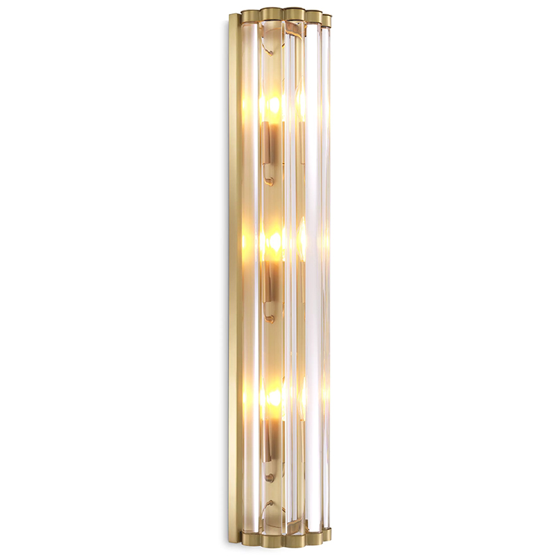 Бра Eichholtz Wall Lamp Amalfi Brass Прозрачное Стекло Латунь Бра Eichholtz Wall Lamp Amalfi Brass Прозрачное Стекло Латунь в Липецке | Loft Concept