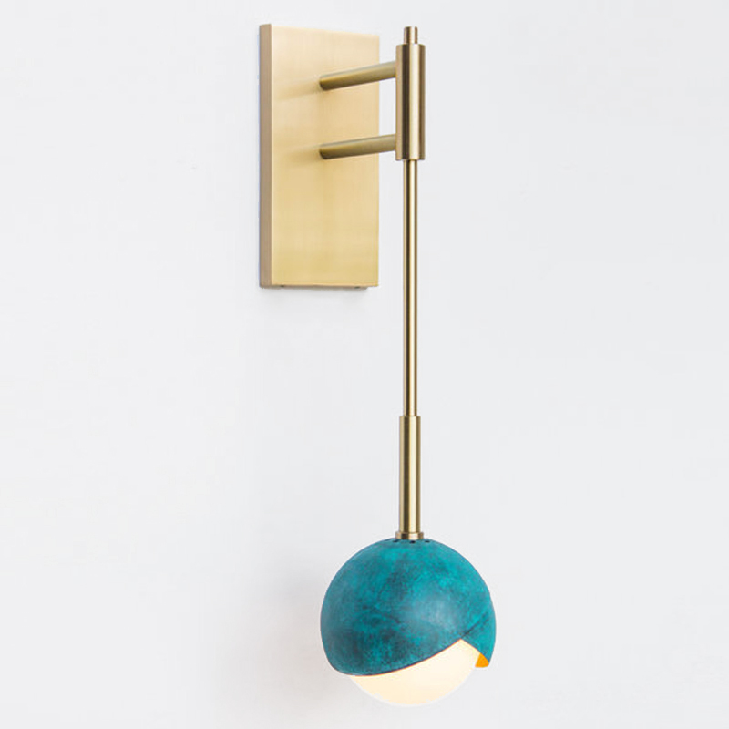 Бра Trella studio BENEDICT SCONCE Белый Бирюзовый Бра Trella studio BENEDICT SCONCE Белый Бирюзовый в Липецке | Loft Concept