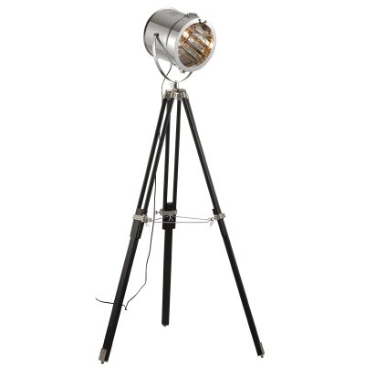 Торшер Spotlight Lofter Wooden Черный Хром Прозрачный Торшер Spotlight Lofter Wooden Черный Хром Прозрачный в Липецке | Loft Concept