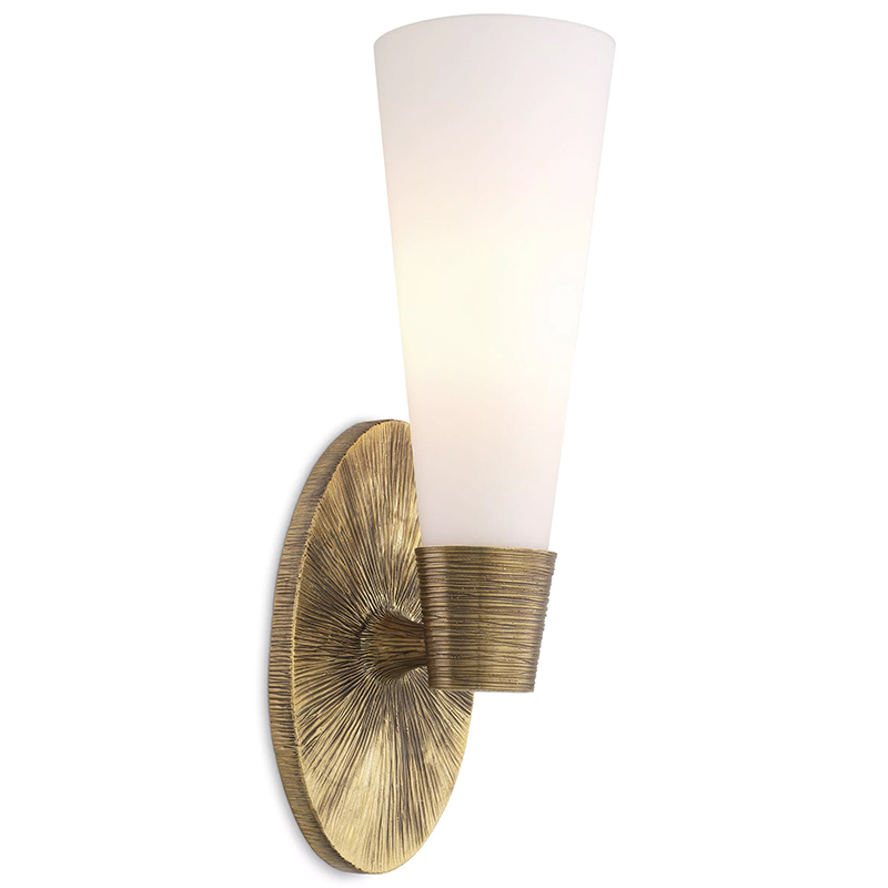 Бра Eichholtz Wall Lamp Nolita Single Белый Латунь Бра Eichholtz Wall Lamp Nolita Single Белый Латунь в Липецке | Loft Concept