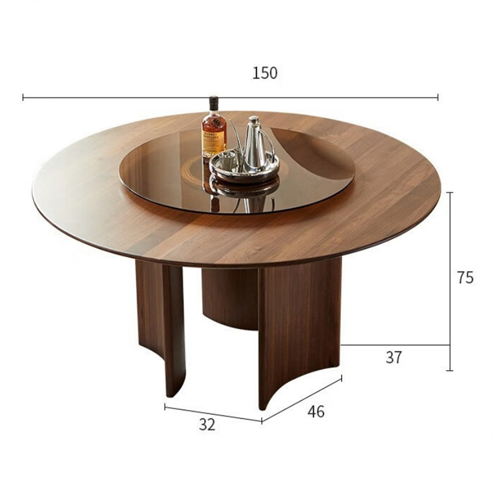 Стол обеденный круглый с двойной столешницей Walnut Wood Table Стол обеденный круглый с двойной столешницей Walnut Wood Table в Липецке