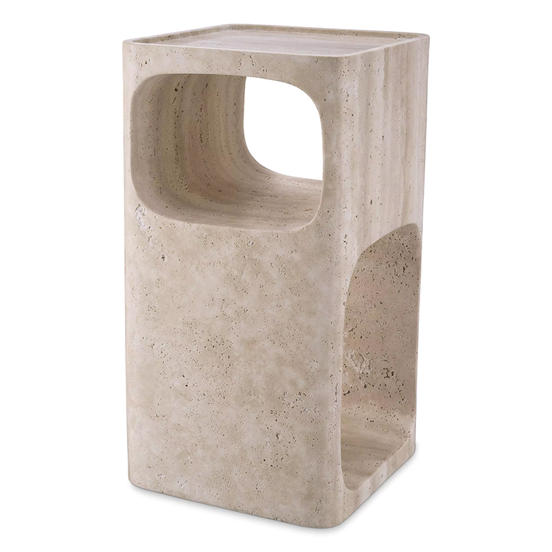 Приставной стол Eichholtz Side Table Adler Travertine Песочный Приставной стол Eichholtz Side Table Adler Travertine Песочный в Липецке | Loft Concept