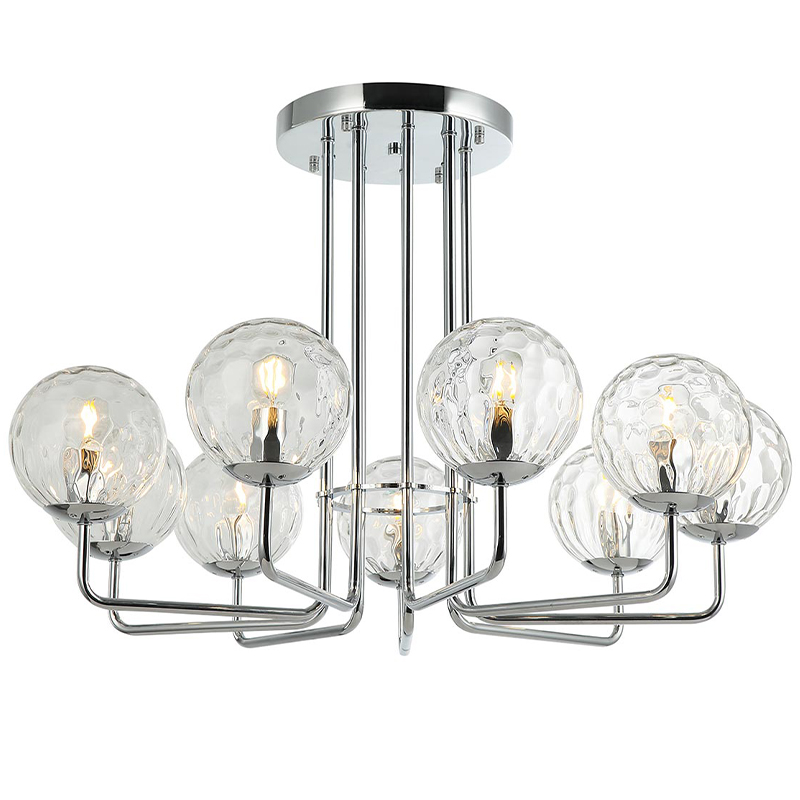 Люстра Hartley Chandelier 9 Прозрачный Хром Люстра Hartley Chandelier 9 Прозрачный Хром в Липецке | Loft Concept