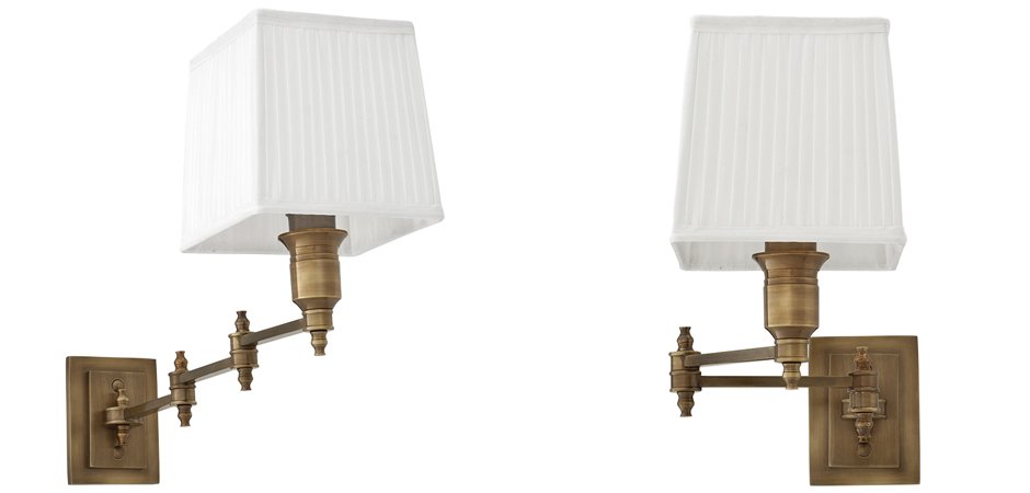 Бра Wall Lamp Lexington Swing Brass+White Бра Wall Lamp Lexington Swing Brass+White - Loft-Concept в Липецке