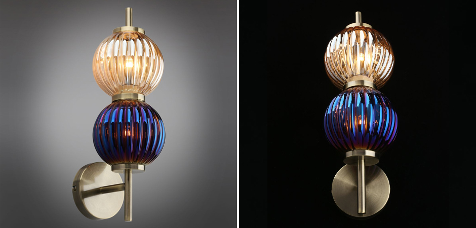 Бра Shell Beads с цветным стеклом Бра Shell Beads с цветным стеклом - Loft-Concept в Липецке