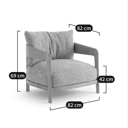 Кресло с каркасом из массива ясеня Deniaud Ash Grey Armchair Кресло с каркасом из массива ясеня Deniaud Ash Grey Armchair в Липецке