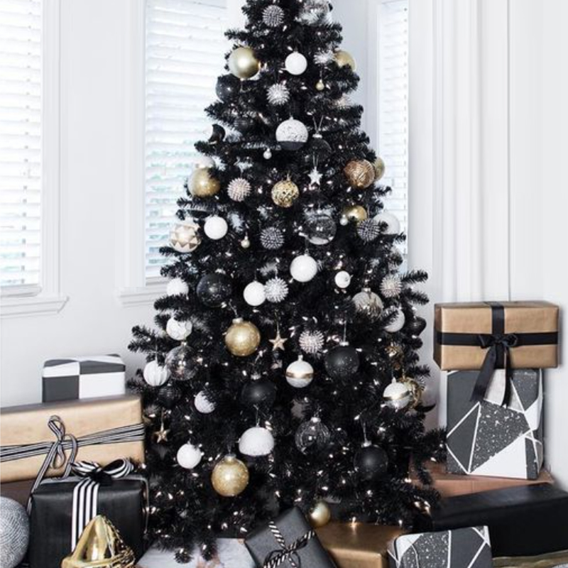 Дизайнерская Ель Christmas Tree Black and Gold Decor Черный Белый Золотой Дизайнерская Ель Christmas Tree Black and Gold Decor Черный Белый Золотой в Липецке | Loft Concept