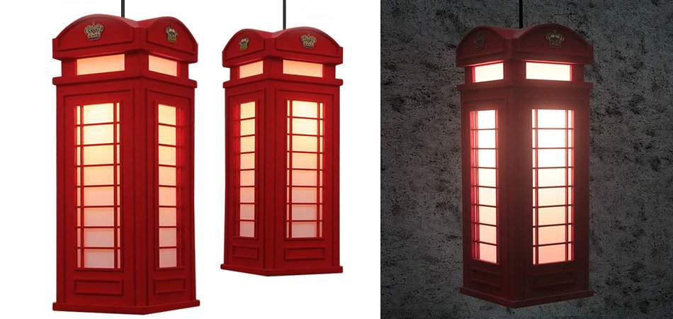 Подвесной светильник London Phone Booth Pendant - Loft-Concept в Липецке