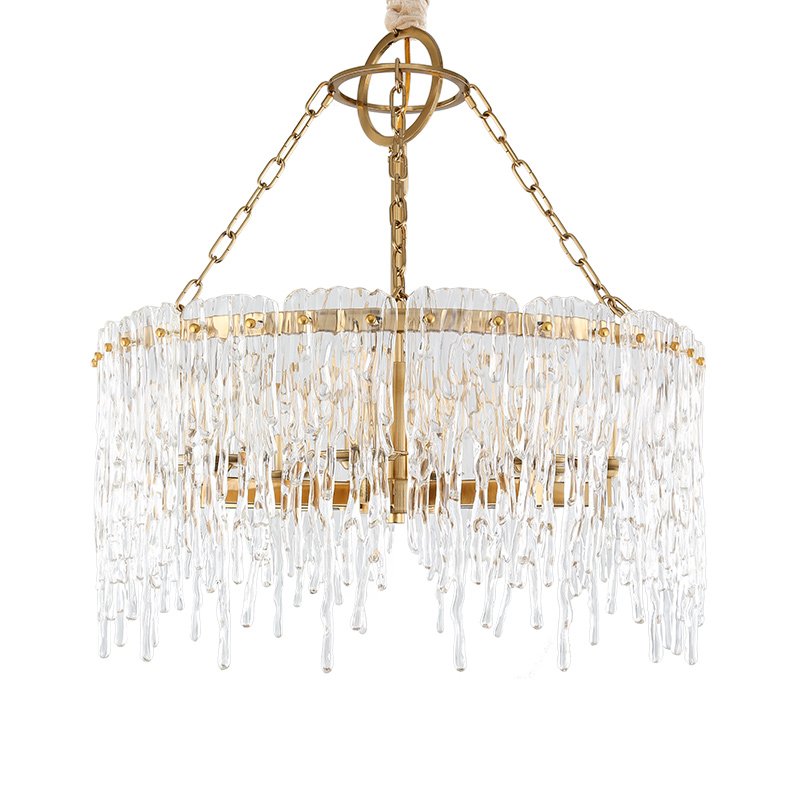 Люстра Cold Heart Chandelier Золотой Прозрачное Стекло Люстра Cold Heart Chandelier Золотой Прозрачное Стекло в Липецке | Loft Concept
