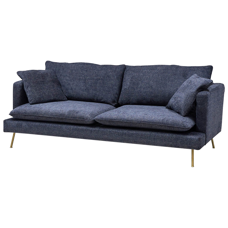 Диван Lambert Sofa Blue Синий Синий Золотой Диван Lambert Sofa Blue Синий Синий Золотой в Липецке | Loft Concept