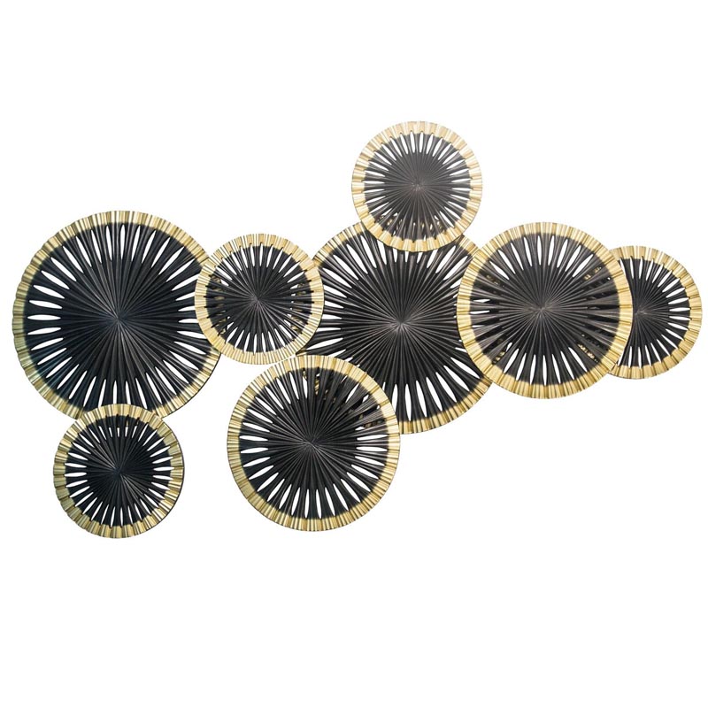Арт-объект Apollo Black and Gold Wall Plaque Disc gap 8 Золотой Черный Арт-объект Apollo Black and Gold Wall Plaque Disc gap 8 Золотой Черный в Липецке | Loft Concept