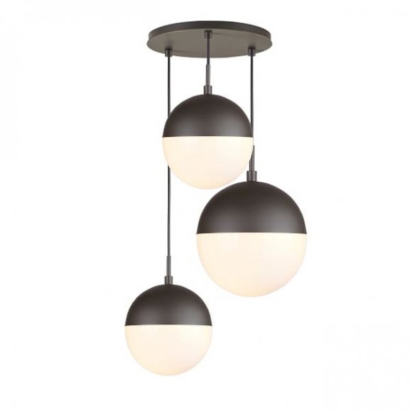 Подвесной светильник Copper Light Black Pendant 3 Черный Белый Подвесной светильник Copper Light Black Pendant 3 Черный Белый в Липецке | Loft Concept