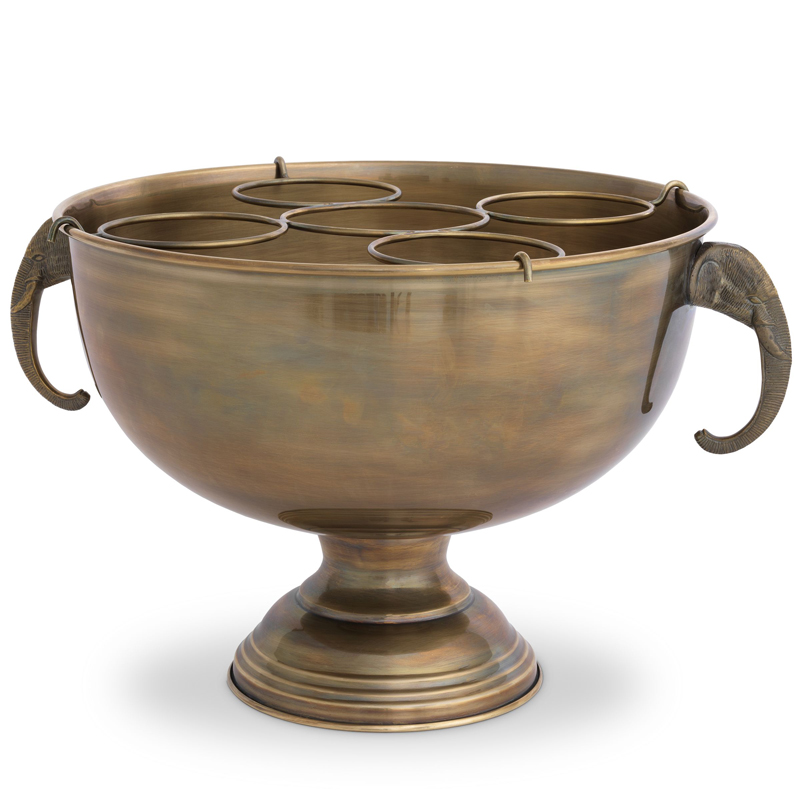 Ведерко для льда Eichholtz Champagne Cooler Maharaja Винтажная латунь Ведерко для льда Eichholtz Champagne Cooler Maharaja Винтажная латунь в Липецке | Loft Concept