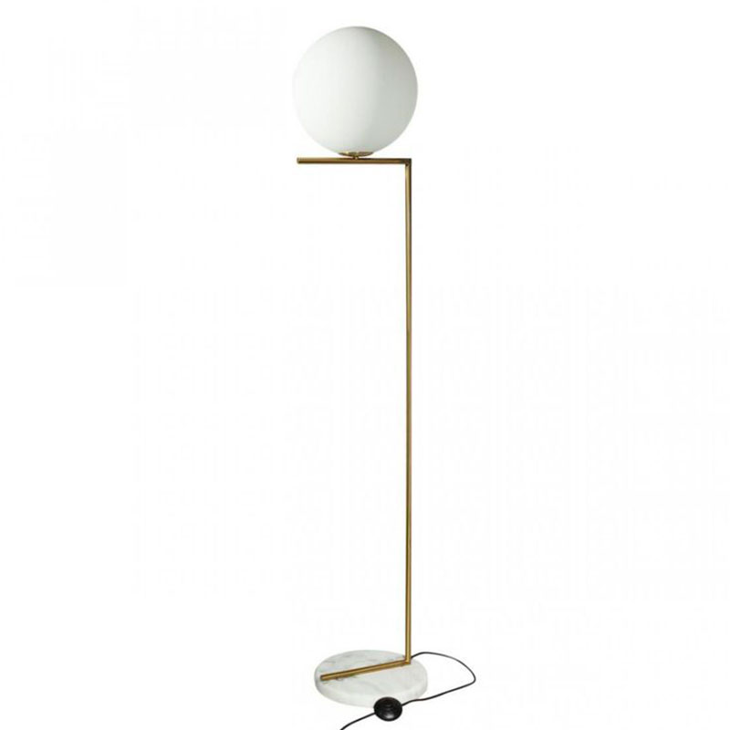 Торшер Flos IC Lights Gold c мраморным основанием Золотой Белый Белый Мрамор Bianco Торшер Flos IC Lights Gold c мраморным основанием Золотой Белый Белый Мрамор Bianco в Липецке | Loft Concept