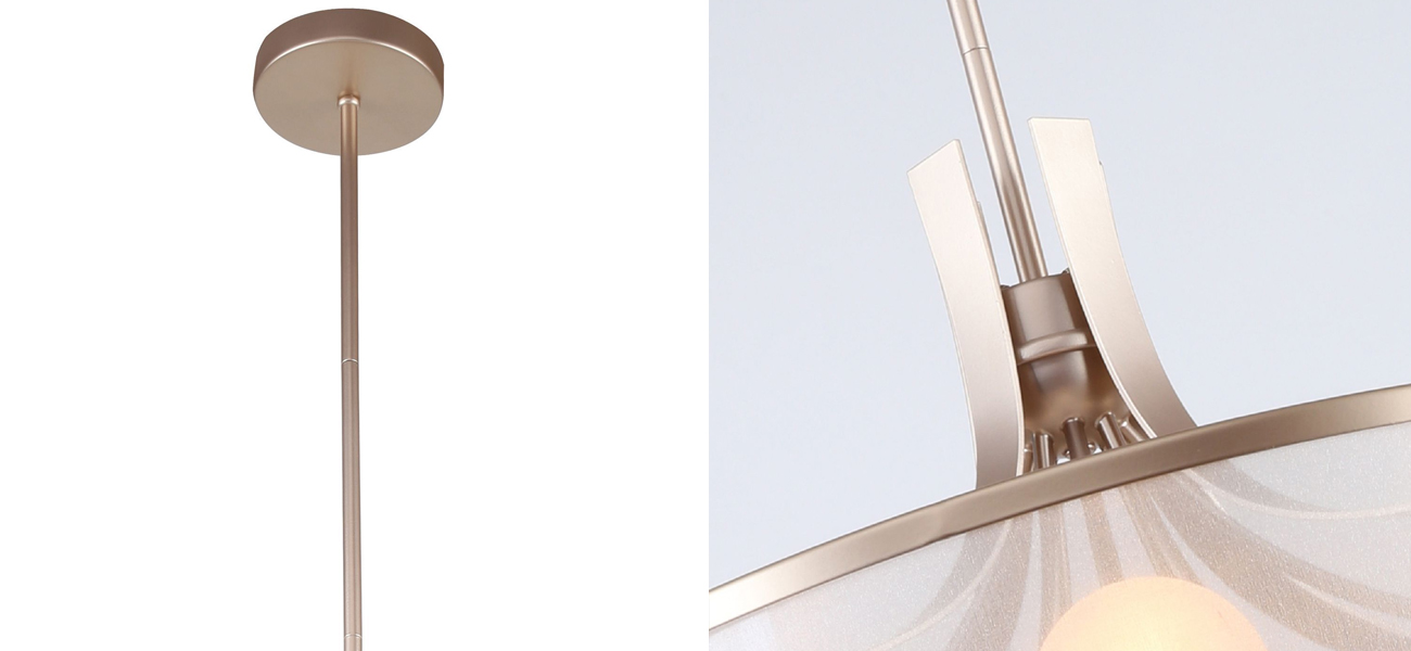 Люстра с плафоном из белой органзы Sieve - фото №1