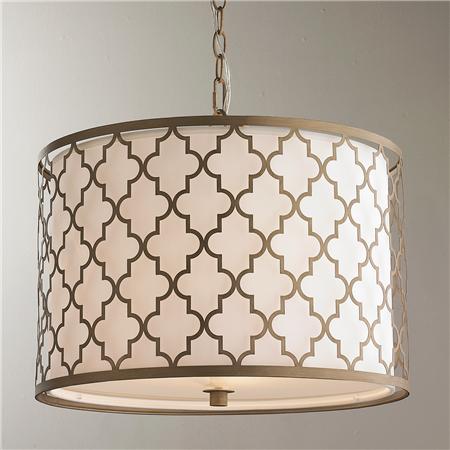 Люстра Contempo Arabesque Convertible Drum Pendant Латунь Люстра Contempo Arabesque Convertible Drum Pendant Латунь в Липецке | Loft Concept