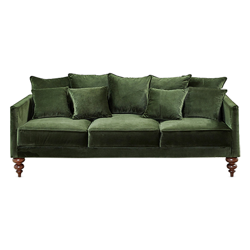 Диван Graceful Details Sofa Green Коричневый Зеленый Диван Graceful Details Sofa Green Коричневый Зеленый в Липецке | Loft Concept
