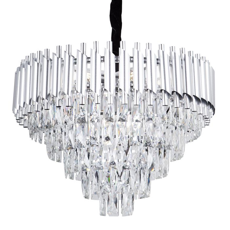 Круглая многоярусная люстра Empire Crystal Silver Серебряный Круглая многоярусная люстра Empire Crystal Silver Серебряный в Липецке | Loft Concept