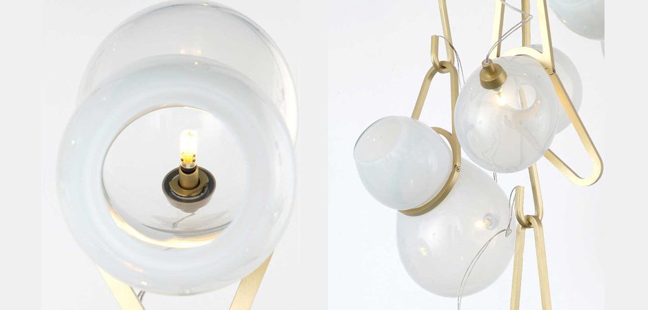 Люстра White glass trap Люстра White glass trap - Loft-Concept в Липецке