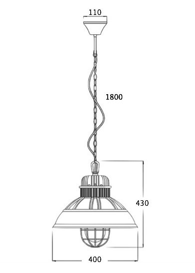 Подвесной светильник Loft Industrial Metal Cage Elder Подвесной светильник Loft Industrial Metal Cage Elder в Липецке