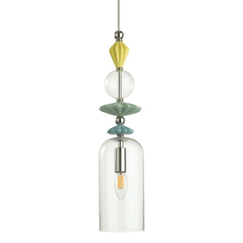 Подвесной светильник Iris Glas hanging lamp candy C chrome Прозрачное Стекло Прозрачный желтый Голубой Хром Прозрачный зеленый Подвесной светильник Iris Glas hanging lamp candy C chrome Прозрачное Стекло Прозрачный желтый Голубой Хром Прозрачный зеленый в Липецке | Loft Concept