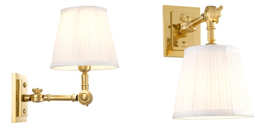 Бра Wall Lamp Wentworth Single Gold+White Бра Wall Lamp Wentworth Single Gold+White - Loft-Concept в Липецке
