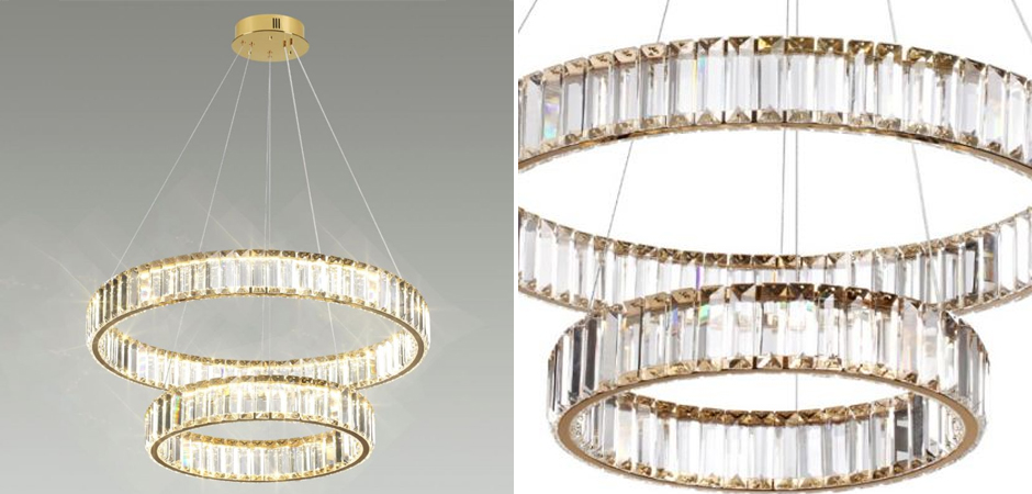 Люстра Хрустальная Ring Horizontal 2 кольца Люстра Хрустальная Ring Horizontal 2 кольца - Loft-Concept в Липецке
