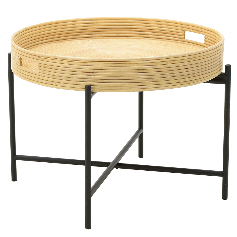Кофейный стол-поднос Odelis Rattan Table Черный Древесина Кофейный стол-поднос Odelis Rattan Table Черный Древесина в Липецке | Loft Concept
