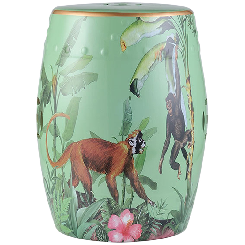 Керамический табурет Monkey Tropical Animal Ceramic Stool Green Зеленый Мульти Керамический табурет Monkey Tropical Animal Ceramic Stool Green Зеленый Мульти в Липецке | Loft Concept