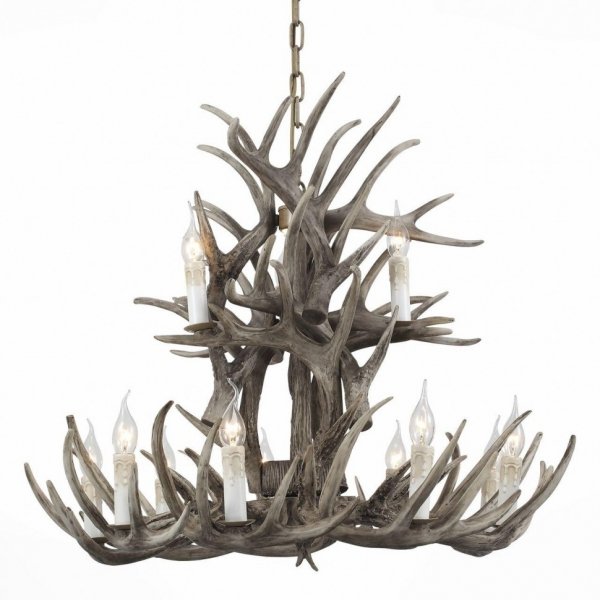 Люстра Hornland Chandelier 12 Grey Серый Люстра Hornland Chandelier 12 Grey Серый в Липецке | Loft Concept