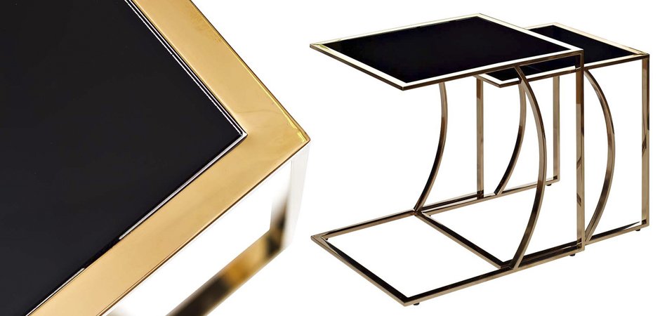 Приставной стол Metal Crescent Side Table Gold Приставной стол Metal Crescent Side Table Gold - Loft-Concept в Липецке