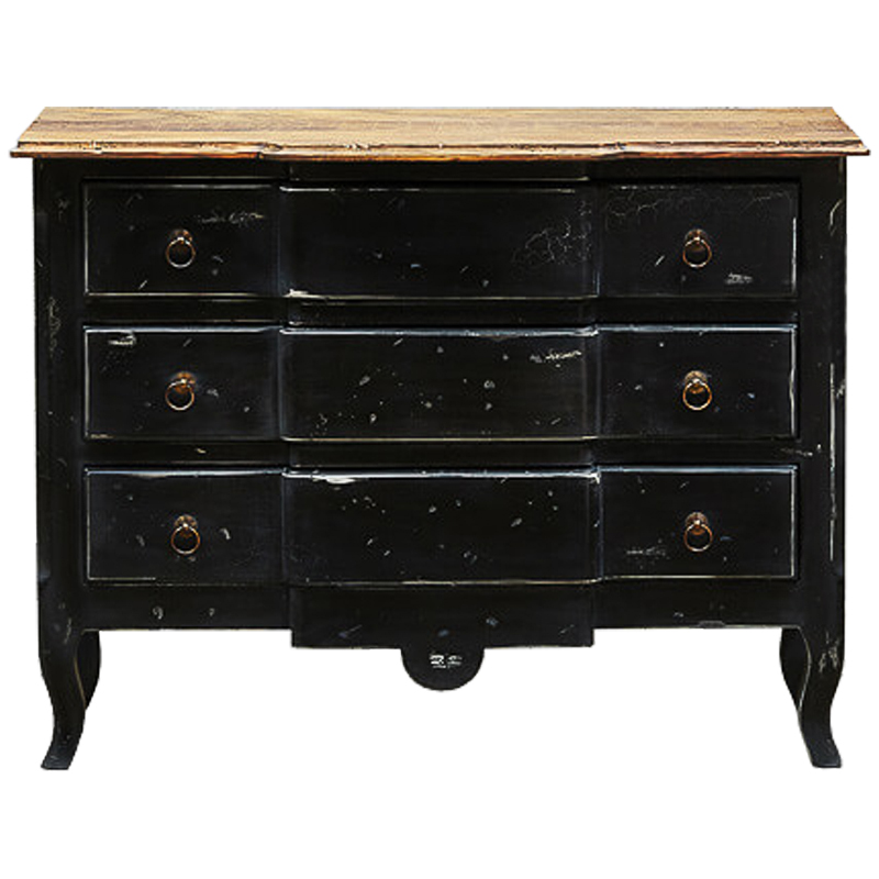 Комод в винтажном стиле Renee Black Vintage Commode Черный Коричневый Винтажный черный Комод в винтажном стиле Renee Black Vintage Commode Черный Коричневый Винтажный черный в Липецке | Loft Concept