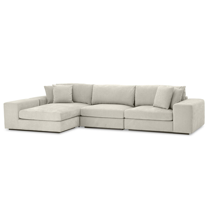 Диван Eichholtz Sofa Vista Grande Lounge sand Песочный Черный Диван Eichholtz Sofa Vista Grande Lounge sand Песочный Черный в Липецке | Loft Concept