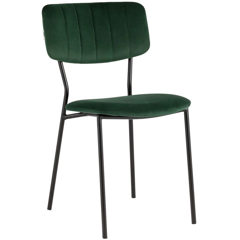Стул Singer Chair без подлокотника Зеленый Велюр Зеленый Черный Стул Singer Chair без подлокотника Зеленый Велюр Зеленый Черный в Липецке | Loft Concept
