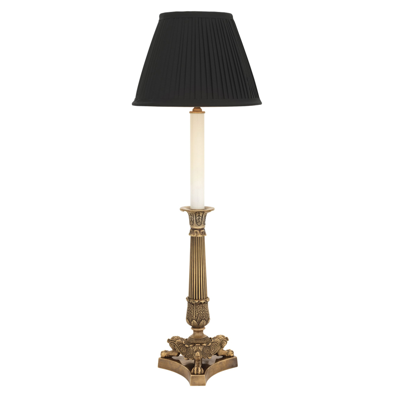 Настольная лампа Eichholtz Table Lamp Perignon Brass Винтажная латунь Черный Настольная лампа Eichholtz Table Lamp Perignon Brass Винтажная латунь Черный в Липецке | Loft Concept