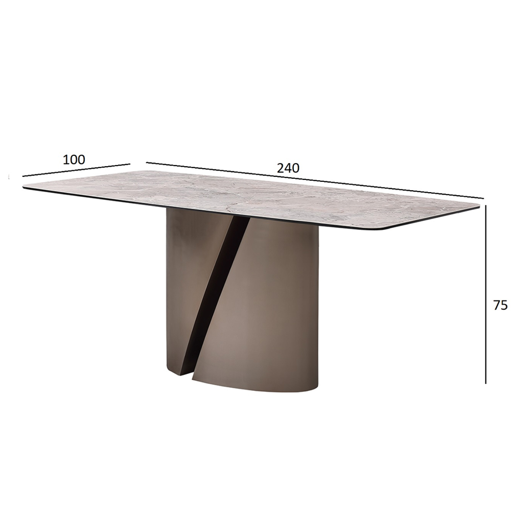 Стол обеденный керамический серый Servorios в Липецке