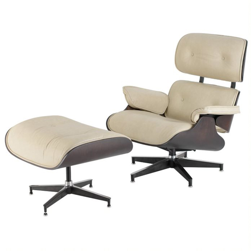 Кресло Eames Lounge Chair & Ottoman cream Кремовый в Липецке | Loft Concept 