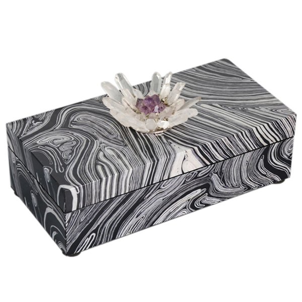 Шкатулка stone Flower Gray Серый Шкатулка stone Flower Gray Серый в Липецке | Loft Concept