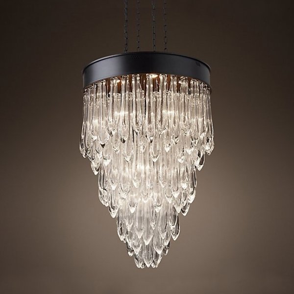 Люстра RH TEAR DROP GLASS 70 Черный Люстра RH TEAR DROP GLASS 70 Черный в Липецке | Loft Concept