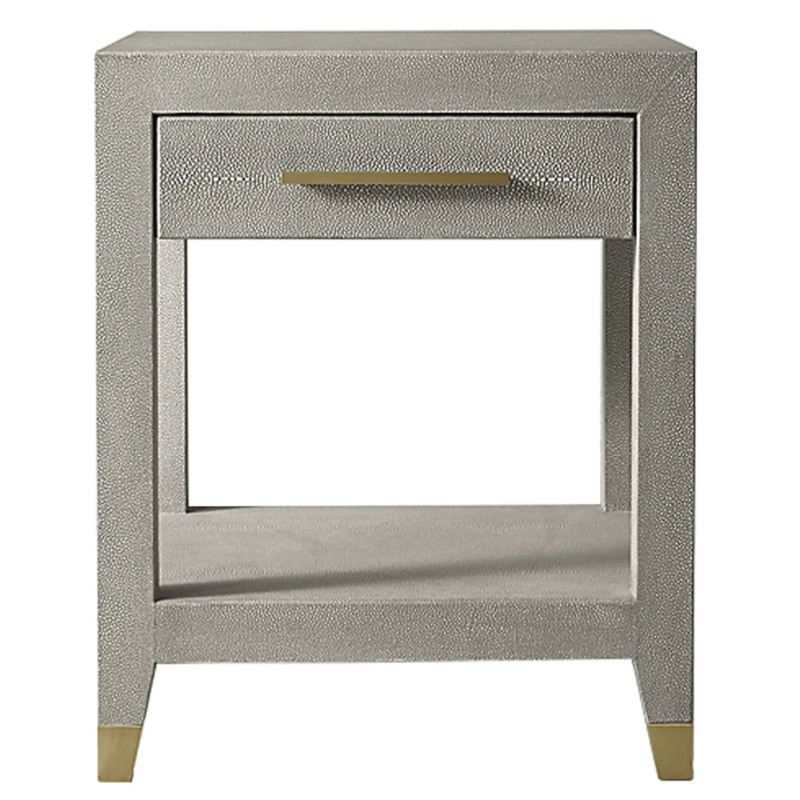 Charles Stingray Gray Side Table Приставной стол серый скат Золотой Серый Charles Stingray Gray Side Table Приставной стол серый скат Золотой Серый в Липецке | Loft Concept