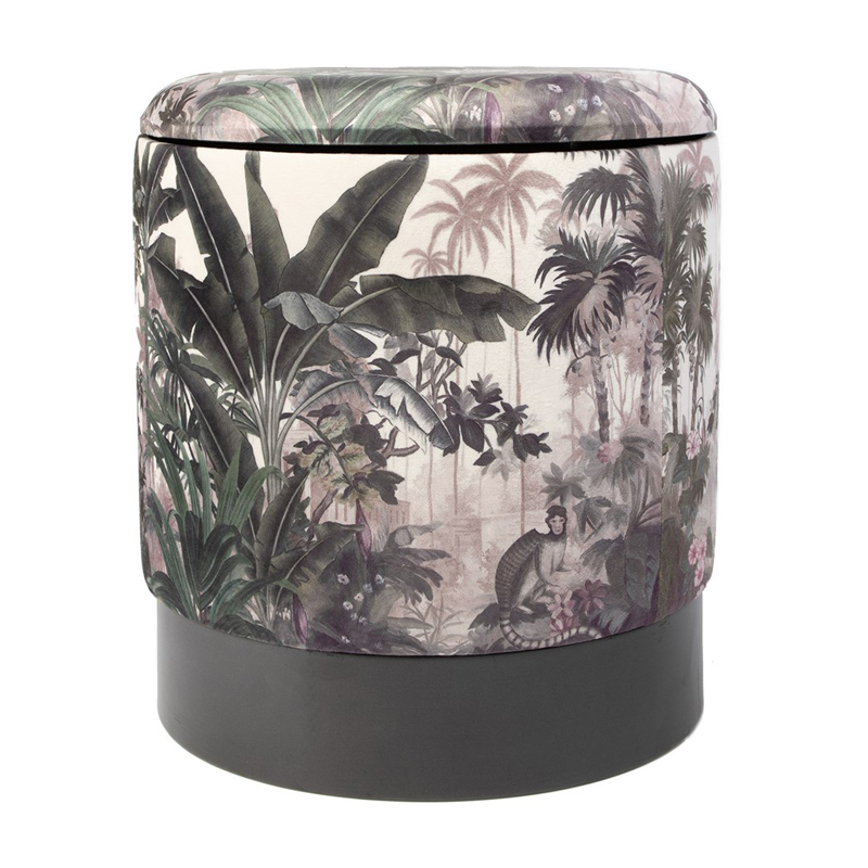 Пуф PUF Jungle Print rainforest Мульти Черный Пуф PUF Jungle Print rainforest Мульти Черный в Липецке | Loft Concept